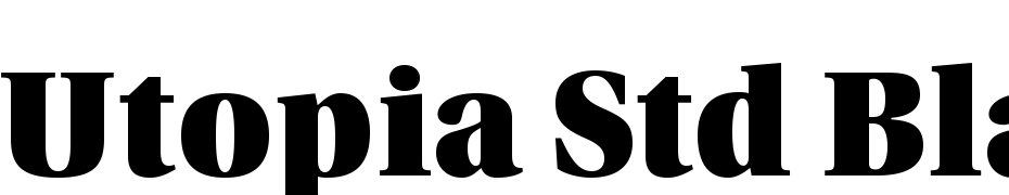 Utopia Std Black Headline Font Download Free